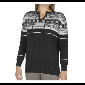 Hot Chillys Nordic Style Sweater, Black/White and Grey